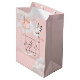 Moyen Bébé Fille Douche Sac cadeau