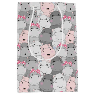 Moyen Bébé mignon Hippopotame Sac cadeau