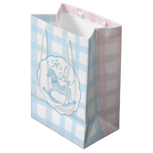 Moyen Blue Rose Rocse Cheval Genre Révéler Cadeau Sac