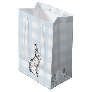 Moyen Bunny Rabbit En vichy sac cadeau
