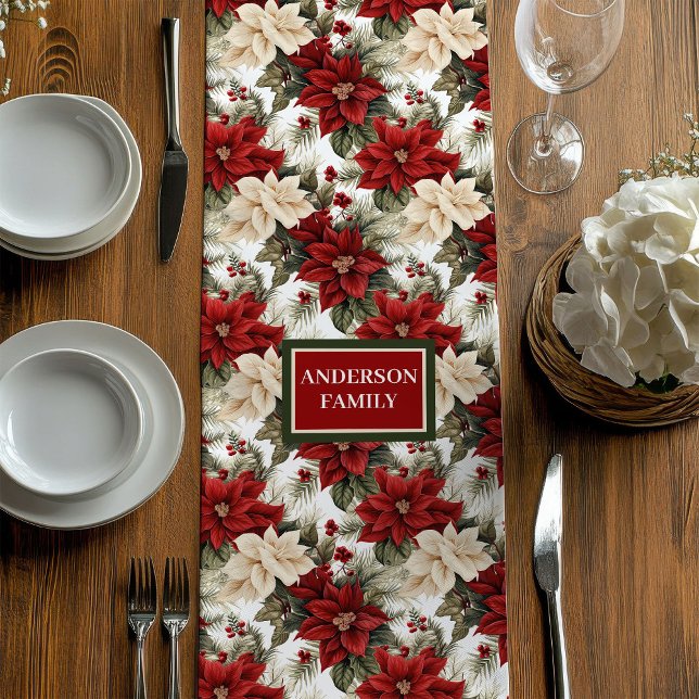 Moyen Chemin de table de Noël personnalisé Décor de tabl (Personalized Christmas Runner Trendy Table Decor)
