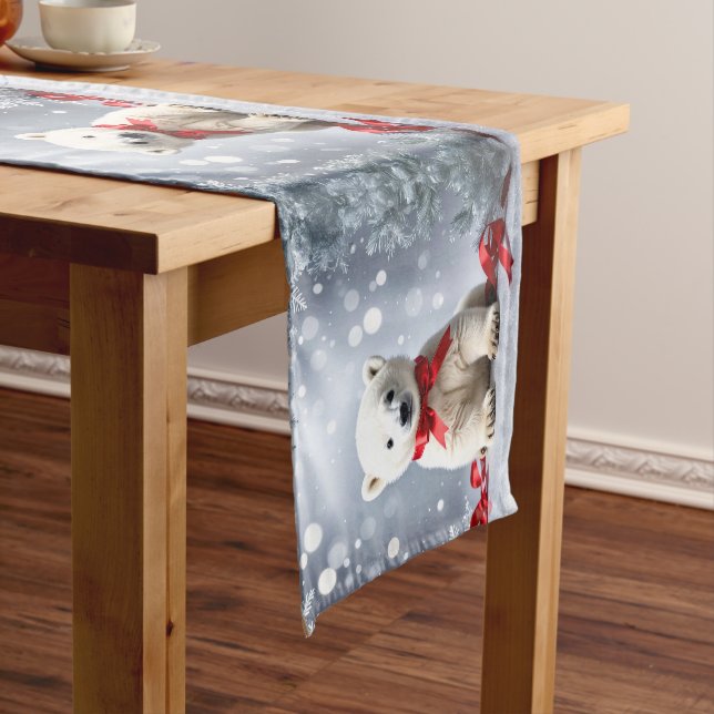 Moyen Chemin de table de Noël pour la fête de l'ours pol (In Situ)