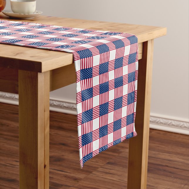 Moyen Chemin de table - Drapeau du 4 juillet - Chemin de (In Situ)