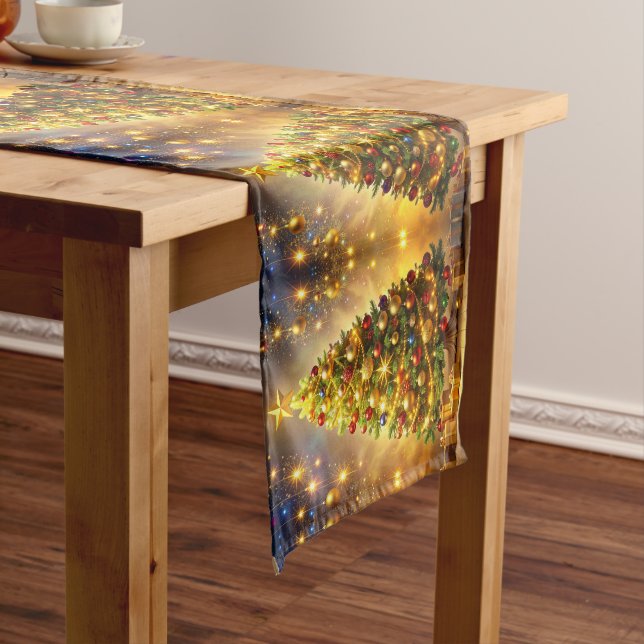 Moyen Chemin de table pour sapin de Noël décoré (In Situ)