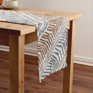 Moyen Chemin de table rayé tribal boho
