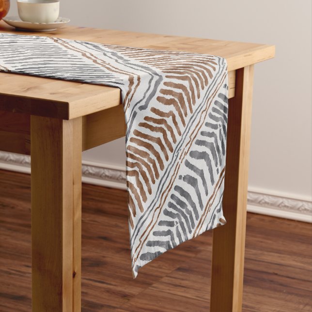 Moyen Chemin de table rayé tribal boho  (In Situ)
