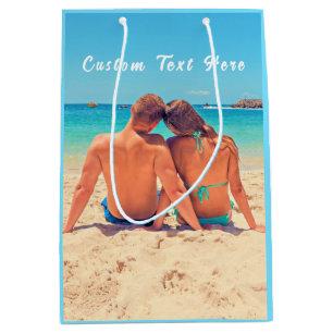 Moyen Concevez votre propre sac cadeau Texte personnalis