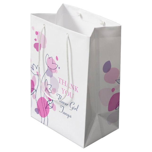 Moyen Confetti mariage fille fleur en faveur sac cadeau  (Dos Angle)