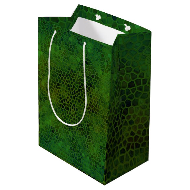 Moyen Dinosaure Vert Cacher Sac Cadeau (Dos Angle)
