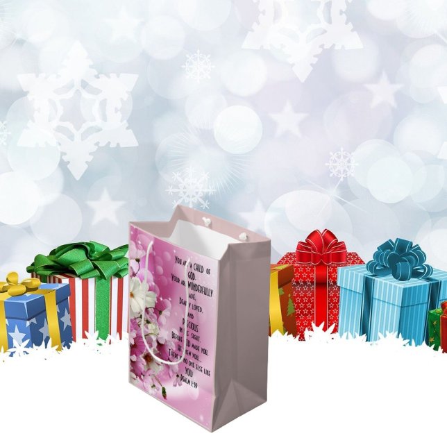 Moyen Enfant de Dieu Sac Cadeau Floral Psaume 139 (Créateur téléchargé)