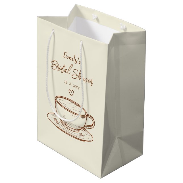 Moyen Faveur du mariage du café | Sac cadeau Fête des ma (Dos Angle)