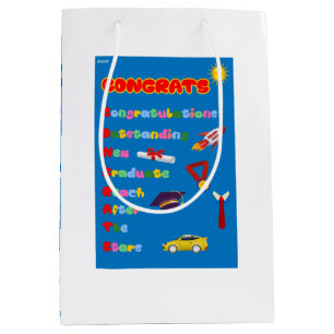 Moyen Félicitations Acronyme Graduate Sac cadeau pour ga