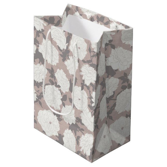 Moyen Fleurs d'ivoire, Sac cadeau Romance Tropical (Devant Angle)