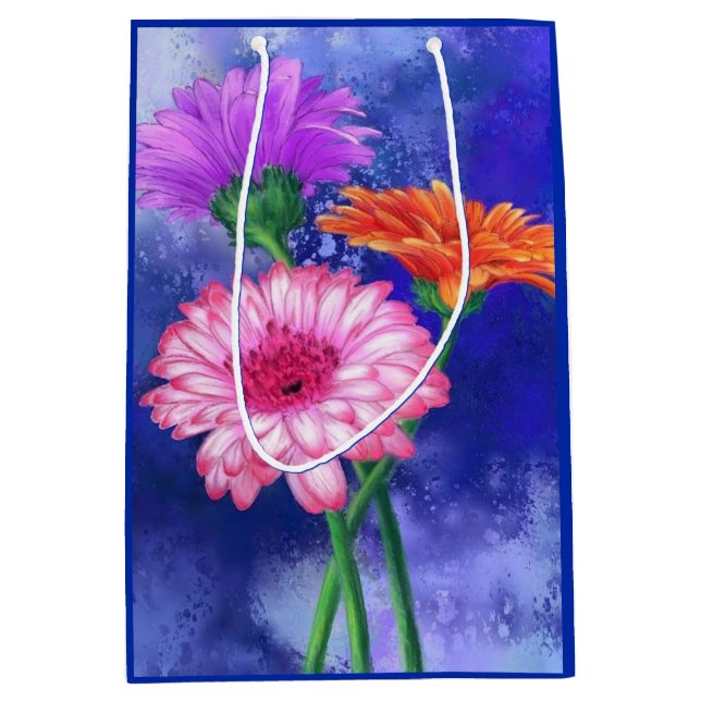 Moyen Gerberas Sac cadeau Belles fleurs de couleur (Devant)