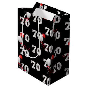 Moyen Happy 70th Birthday Balloons Medium Cadeau Sac