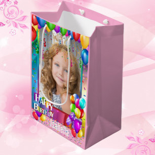 Moyen Happy Birthday Cadeau Sac Ajouter Nom de la fille
