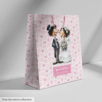 Humour Mariage de sac cadeau de mariée aquarelle