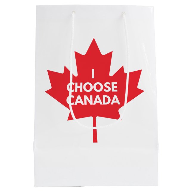 Moyen Je choisis le sac cadeau Canada (Dos)