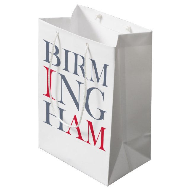 Moyen Je suis sac de cadeau de Birmingham (Devant Angle)