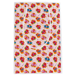 Moyen Joli sac cadeau de papillons des années 1960