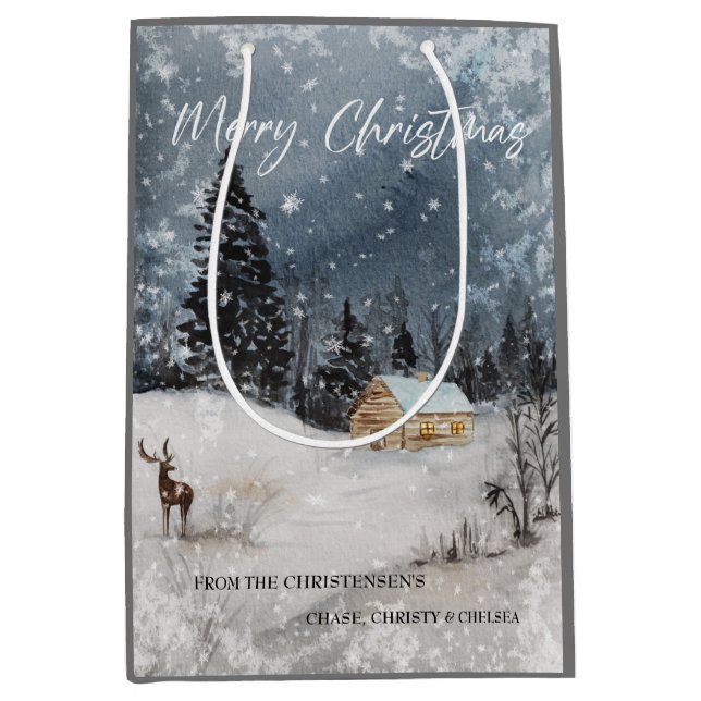 Moyen Joyeux cadeau de Noël sac (Devant)