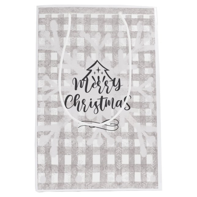 Moyen Joyeux Noël Buffalo chèque cadeau sac (Devant)