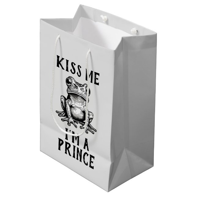 Moyen Kiss Me I'm A Prince Cadeau Sac (Devant Angle)