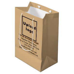 Moyen Marque d'affaires sur le Brown petit sac cadeau de