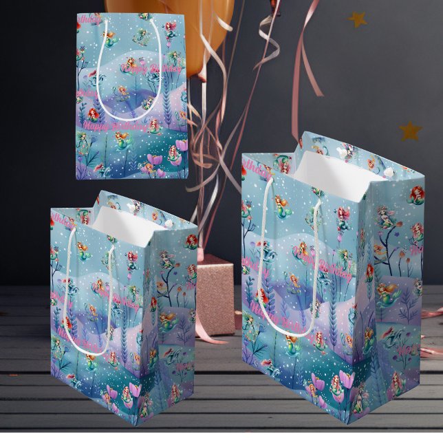 Moyen Mermaids Theme Sac cadeau pour Enfants Anniversair (Créateur téléchargé)