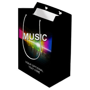 Moyen Musique Illustration sac cadeau texte personnalisé