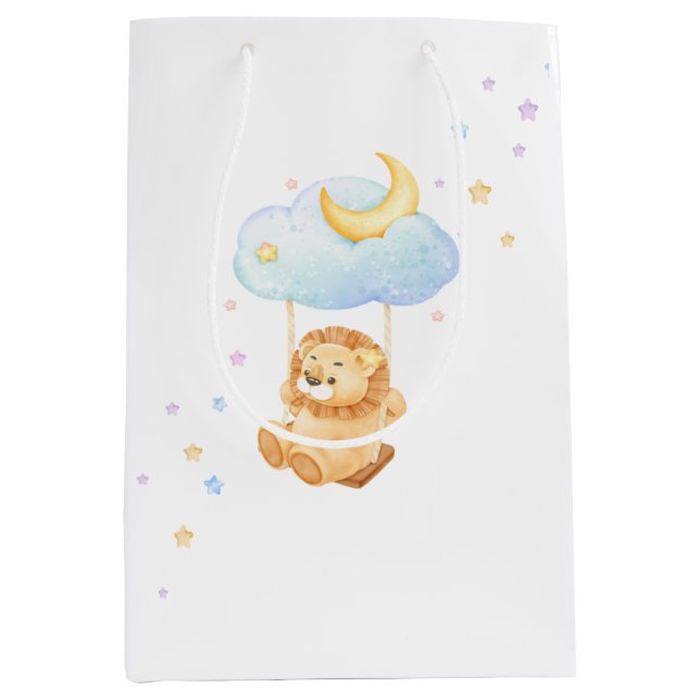 Moyen Nouveau sac cadeau Lion bébé - Stars Sweet Celesti (Devant)
