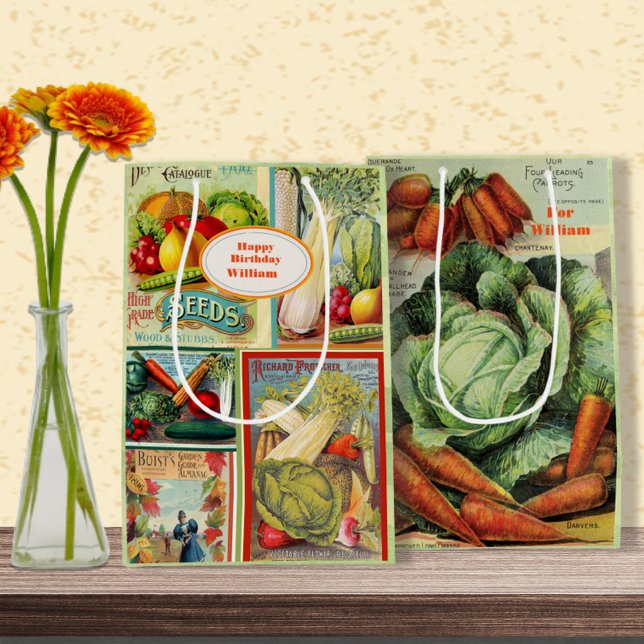 Moyen Paquet de semences vintage Anniversaire Sac cadeau (Créateur téléchargé)