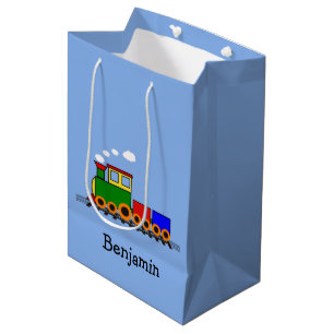 Moyen Petit sac cadeau design de train