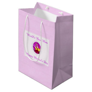 Moyen Pink Yellow Cattleya Orchid Sac cadeau de la fête