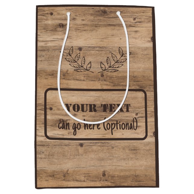 Moyen Plaque Rustique En Bois Avec Sac Cadeau Texte Facu (Devant)