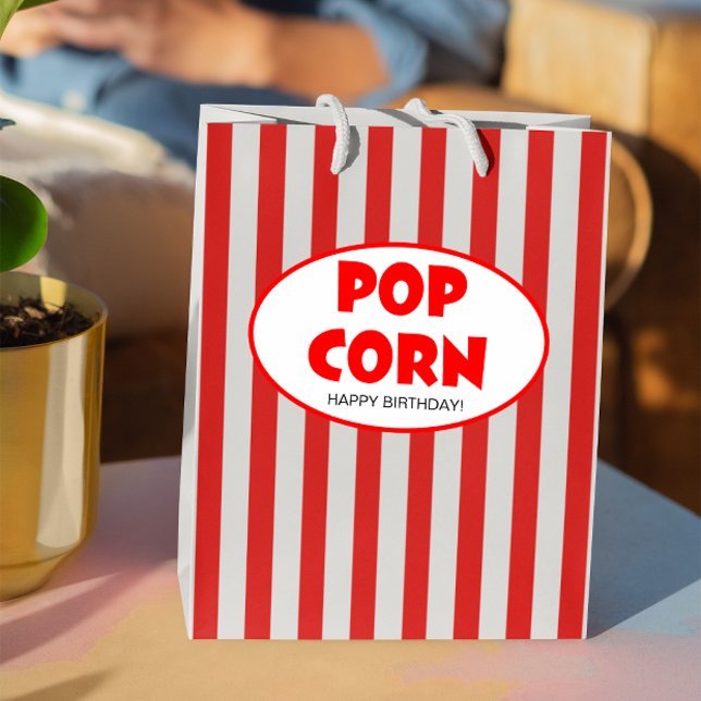 Moyen Popcorn Box Movie Thème Cadeau Personnalisé Sac Ca (Créateur téléchargé)