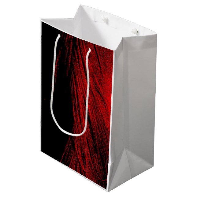 Moyen Red Horse Mane Sac cadeau Abstrait (Devant Angle)
