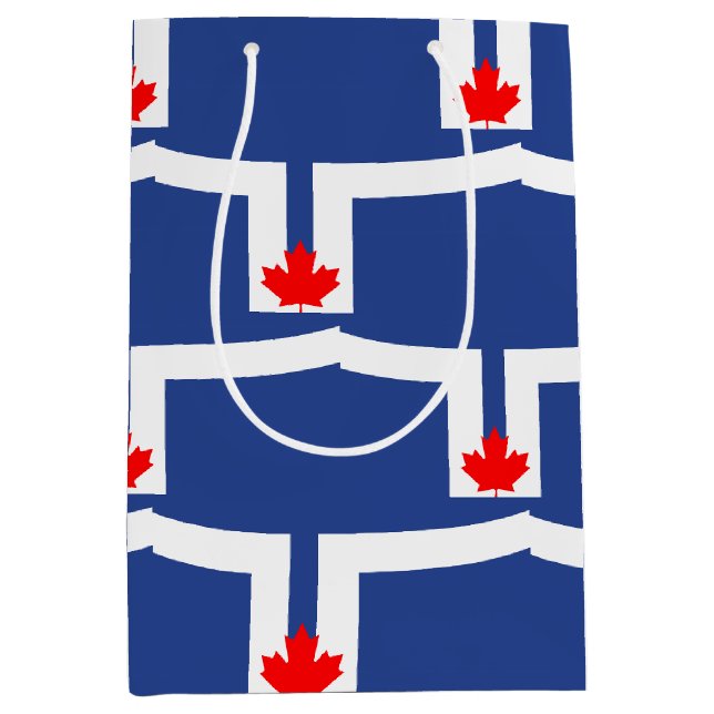 Moyen Sac à cadeau avec drapeau de Toronto, Canada (Devant)