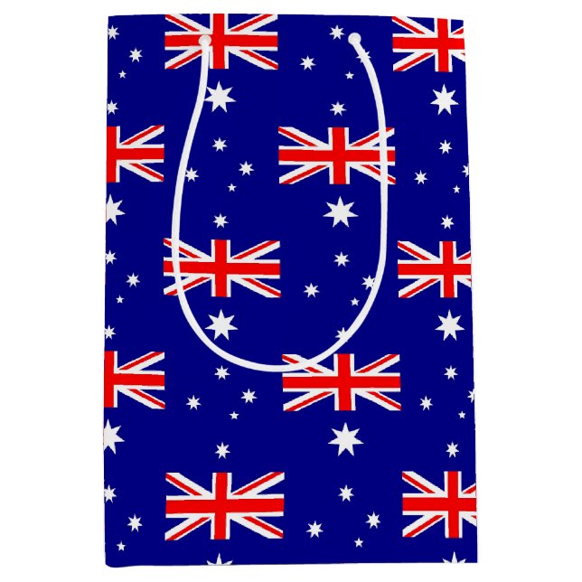 Moyen Sac à cadeau avec le drapeau de l'Australie (Devant)