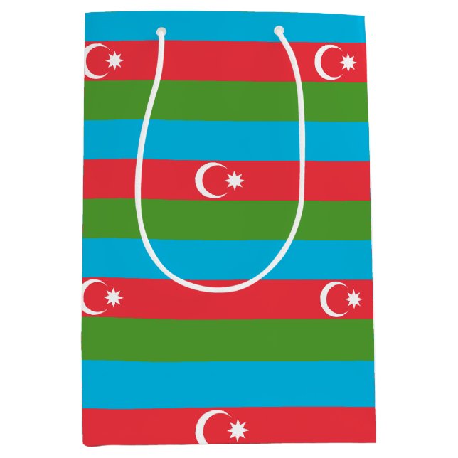 Moyen Sac à cadeau avec le drapeau de l'Azerbaïdjan (Devant)