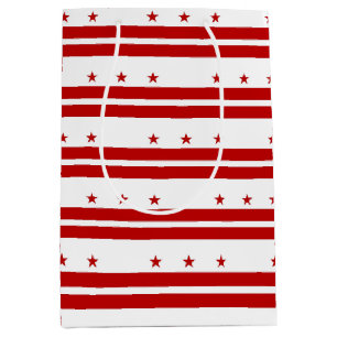 Moyen Sac à cadeau avec le drapeau de Washington DC, Éta