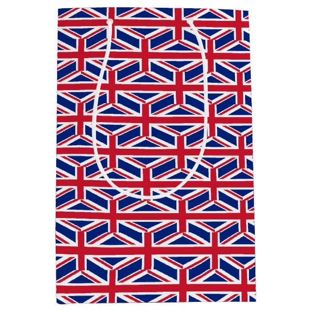 Moyen Sac à cadeau avec le drapeau du Royaume-Uni (Devant)
