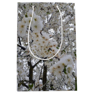 Moyen Sac à Cadeau Fleur de Neige