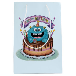 Moyen Sac cadeau Anniversaire Monster