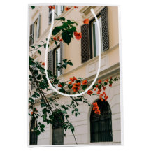 Sac Cadeau Aquarelle Bougainville Crème d'Amalfi
