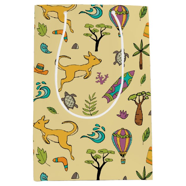 Moyen Sac cadeau Australia Love (Devant)