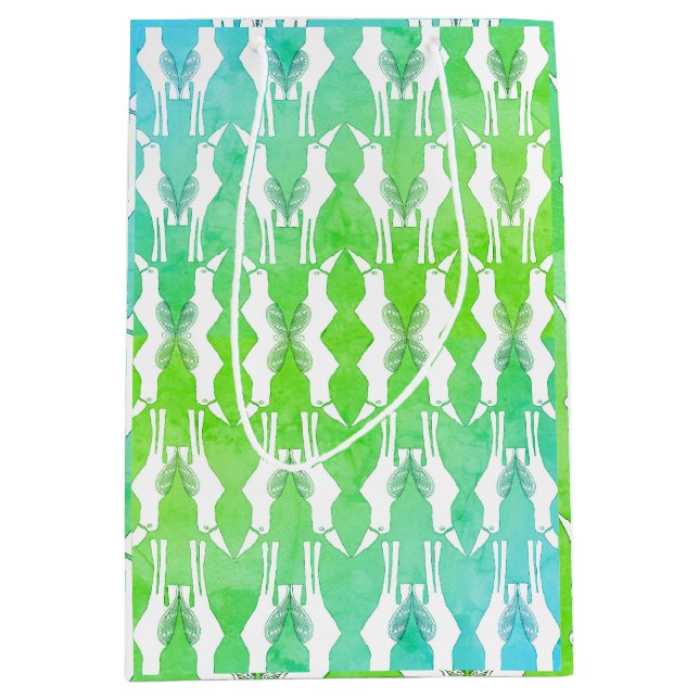 Moyen Sac cadeau aux oiseaux Javan Mina (Devant)