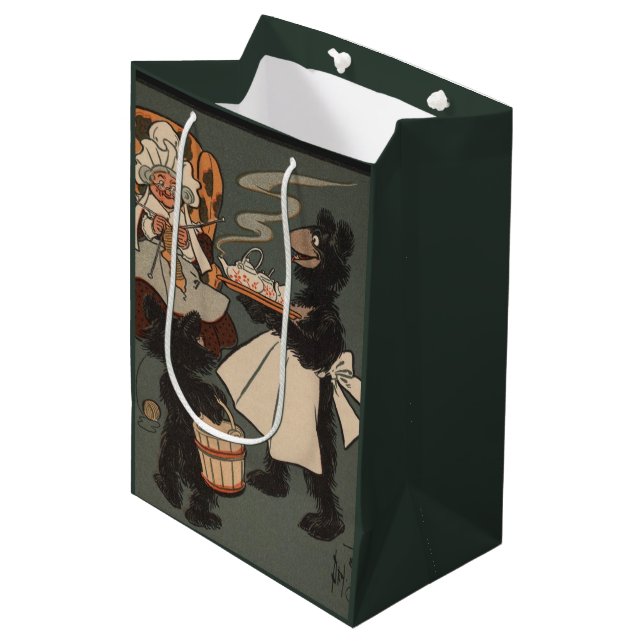 Moyen Sac cadeau aux trois ours (Devant Angle)