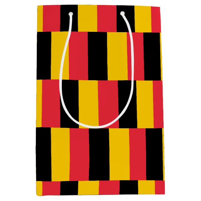 Moyen Sac Cadeau avec drapeau de Belgique (Devant)