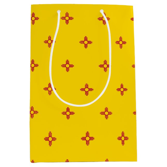 Moyen Sac cadeau avec le drapeau du Nouveau Mexique, USA (Devant)